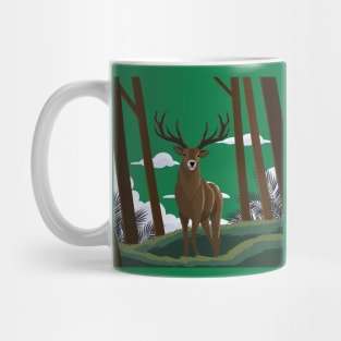 Wildlife Deer Illustration Mug